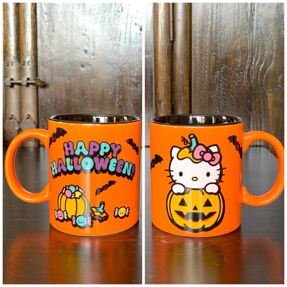 Hello Kitty Other - Hello Kitty Happy Halloween Ceramic Mug - Jack O’Lantern Bats Pumpkin Candy